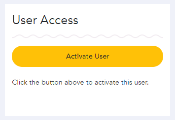 Activate User button